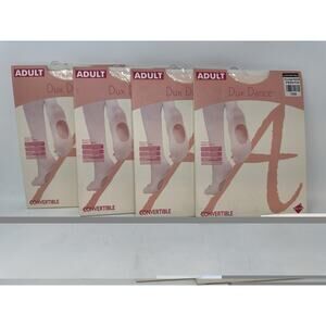 Lot of 4 New Adult Convertible Soft Ballet Pink Dance Tights Women's XL Style 7D